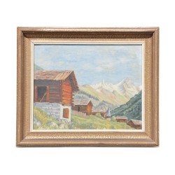 Oil on canvas \"The mayens in the mountains\"