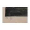 Tableau lithographie "Personnages et 2 chevaux" - Moinat - Gravures