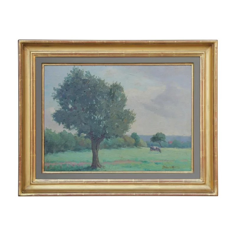 Tableau huile sur panneau "Campagne" - Moinat - Tableaux - Paysage Tableau huile sur panneau "Campagne" - Moinat - Tableaux - Paysage