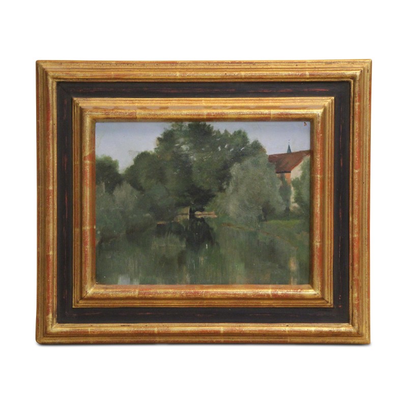 布面油画“乡村河流”归功于…… - Moinat - 画 - 景观 布面油画“乡村河流”归功于…… - Moinat - 画 - 景观