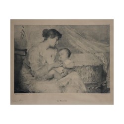 Tableau gravure "La maternité"