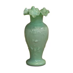 Celadon opaline vase