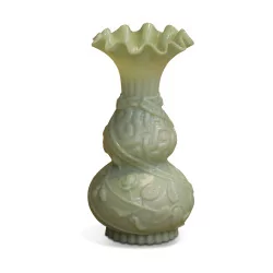 Celadon opaline vase