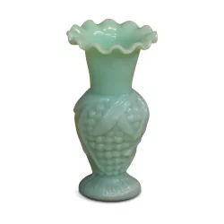 Celadon opaline vase.