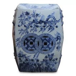 Blue Chinese stool.