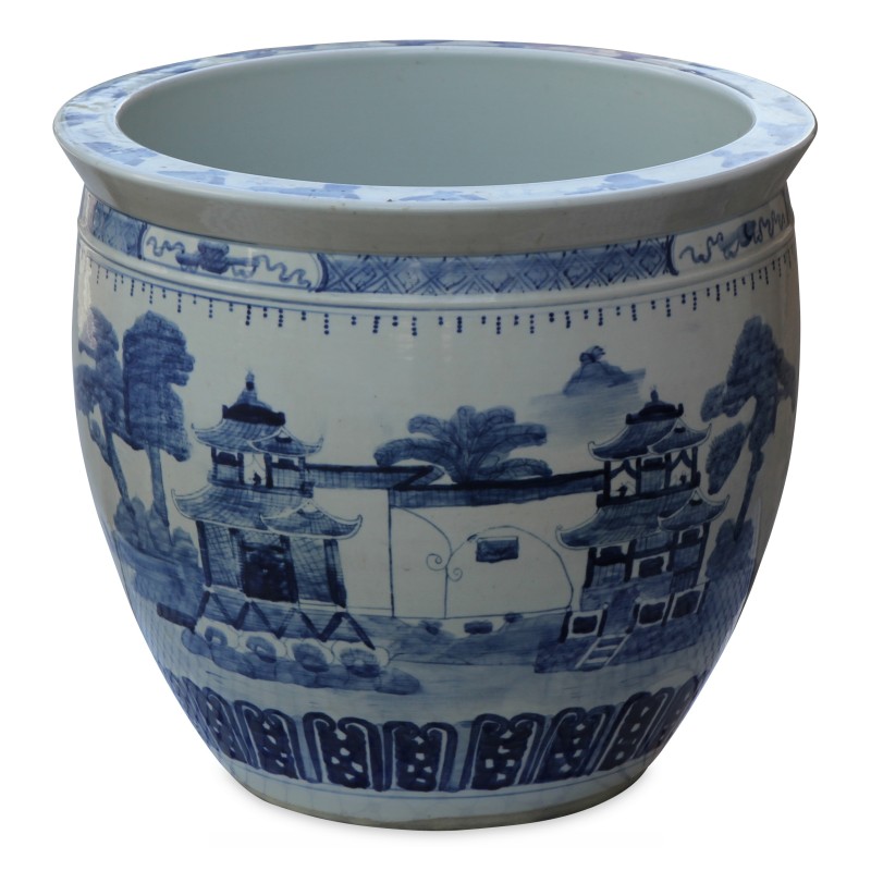 蓝色瓷花盆 - Moinat - 关于花盆, 室内花盆 蓝色瓷花盆 - Moinat - 关于花盆, 室内花盆