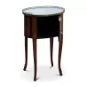 Louis XVI tambour bedside table with marble top and … - Moinat - End tables, Bouillotte tables, Bedside tables, Pedestal tables