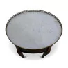 Louis XVI Rolladen-Nachttisch mit Marmorplatte und … - Moinat - Sockeltische, Gueridons