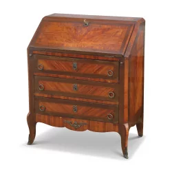 Louis XV chest of drawers inlaid desk. France.