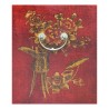 bedside table in red lacquer. - Moinat - End tables, Bouillotte tables, Bedside tables, Pedestal tables