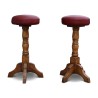A pair of red leather bar stools - Moinat - Bar stools