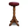 Une paire de tabouret de bar en cuir rouge - Moinat - Табуреты барные