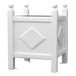 A white flower box