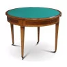 Table demi-lune Louis XVI en noyer. - Moinat - Tables à jeux, Tables d’échangeur