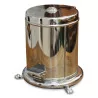 A chrome metal bathroom trash can - Moinat - Decorating accessories