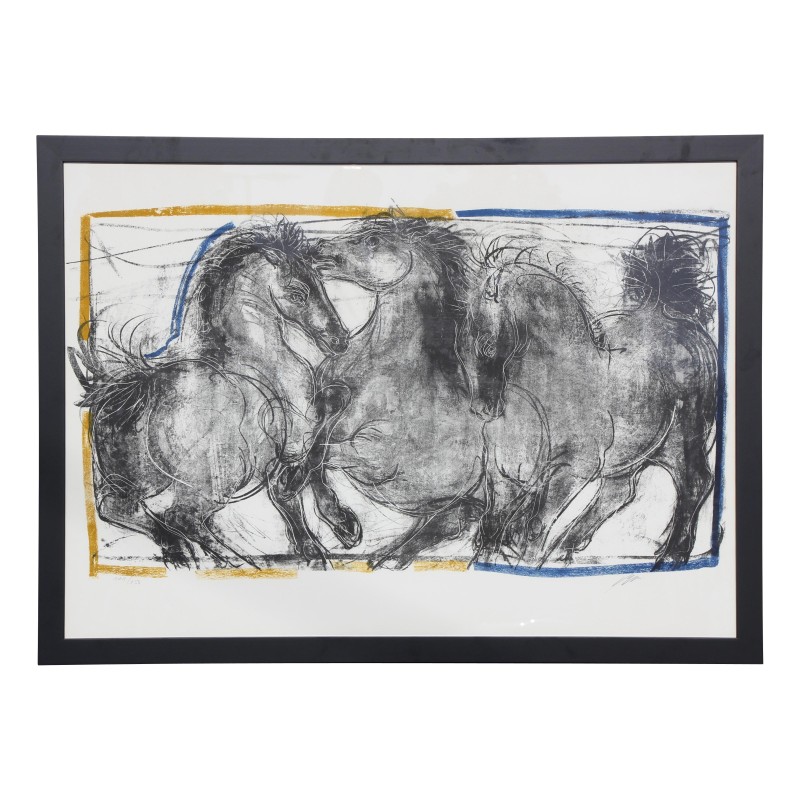 Eine Lithographie signiert Hans Erni. (1909-2015). Luzerne - Moinat - Gemälden - Verschieden Eine Lithographie signiert Hans Erni. (1909-2015). Luzerne - Moinat - Gemälden - Verschieden