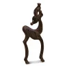 Une antilope sculpté en bois ébène foncé - Moinat - Accessoires de décoration