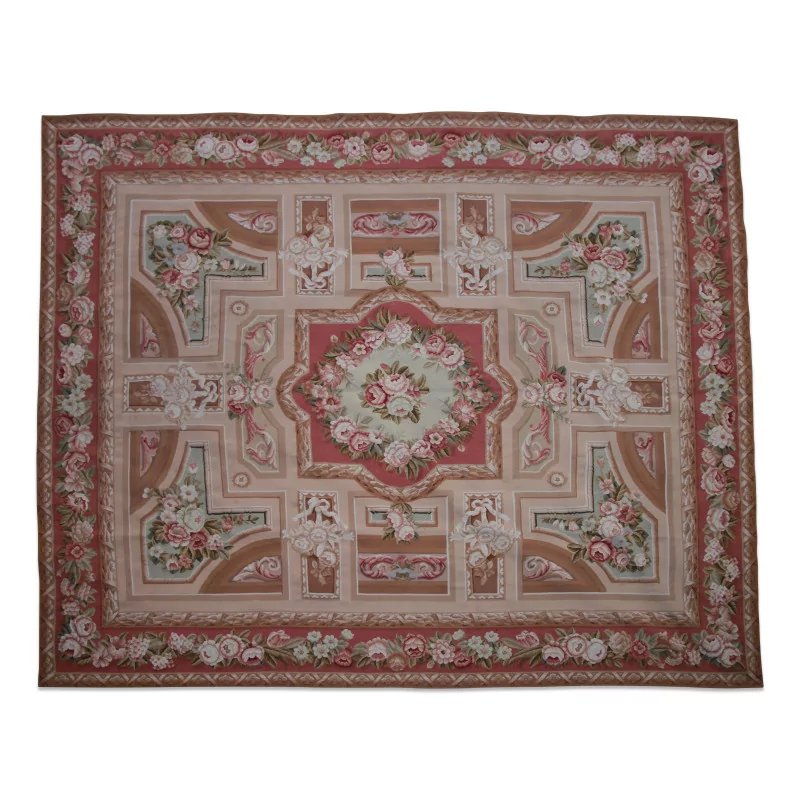 Un tapis Aubusson en laine sur trame de lin. - Moinat - Tapis