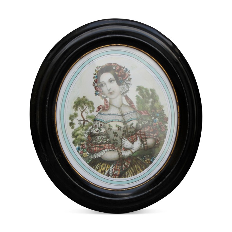 A pair of “colored portrait” medallions - Moinat - Painting - Portrait A pair of “colored portrait” medallions - Moinat - Painting - Portrait