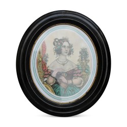 A pair of “colored portrait” medallions