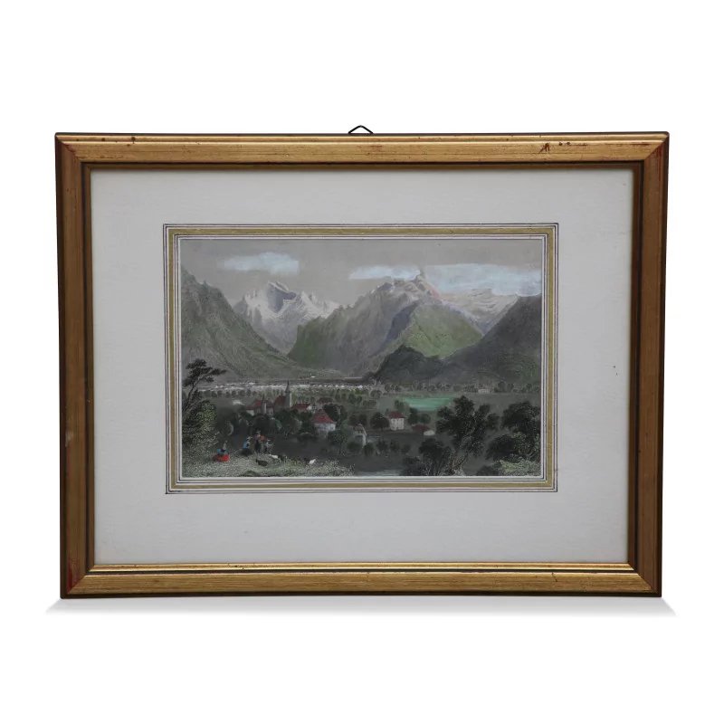Une gravure “Interlaken” - Moinat - Tableaux - Paysage