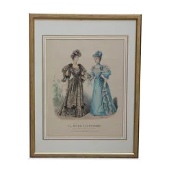 A pair of “illustrated fashion” prints