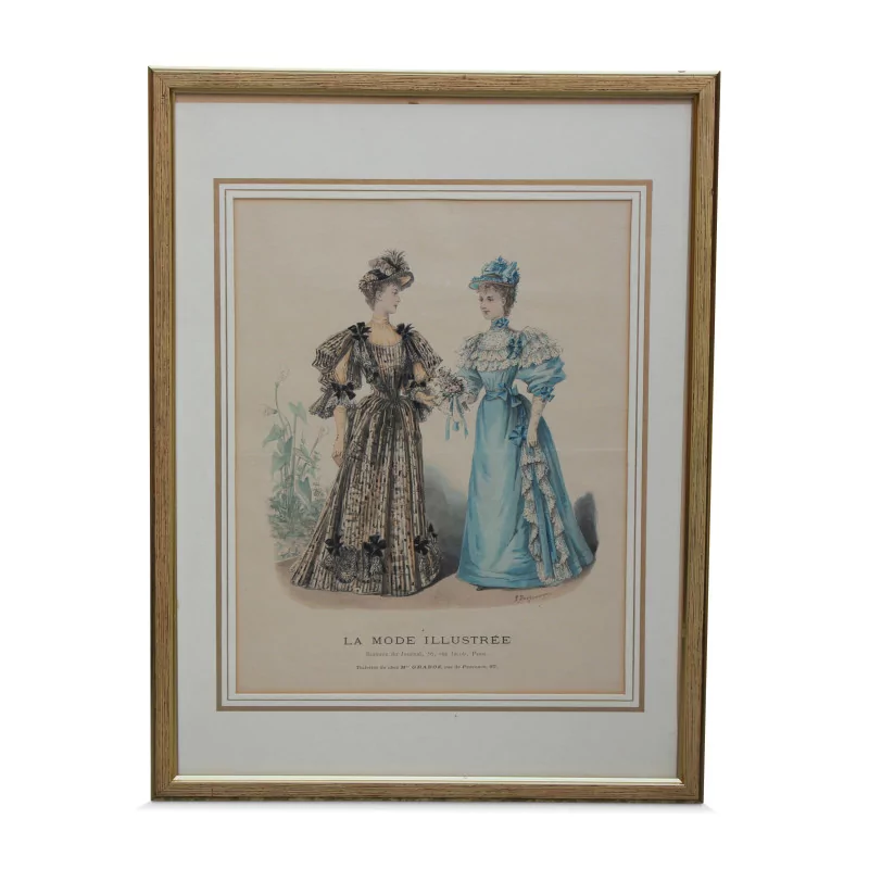 A pair of “illustrated fashion” prints - Moinat - Painting - Miscellaneous