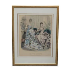 A pair of “illustrated fashion” prints