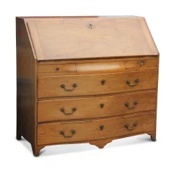 chest of drawers in walnut curved on the front, with 3 drawers. …