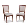 Pair of Directoire style Art Deco chairs in mahogany upholstered … - Moinat - Chairs