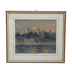 一对版画。沃韦风景，勒格拉蒙