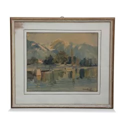 一对版画。沃韦风景，勒格拉蒙