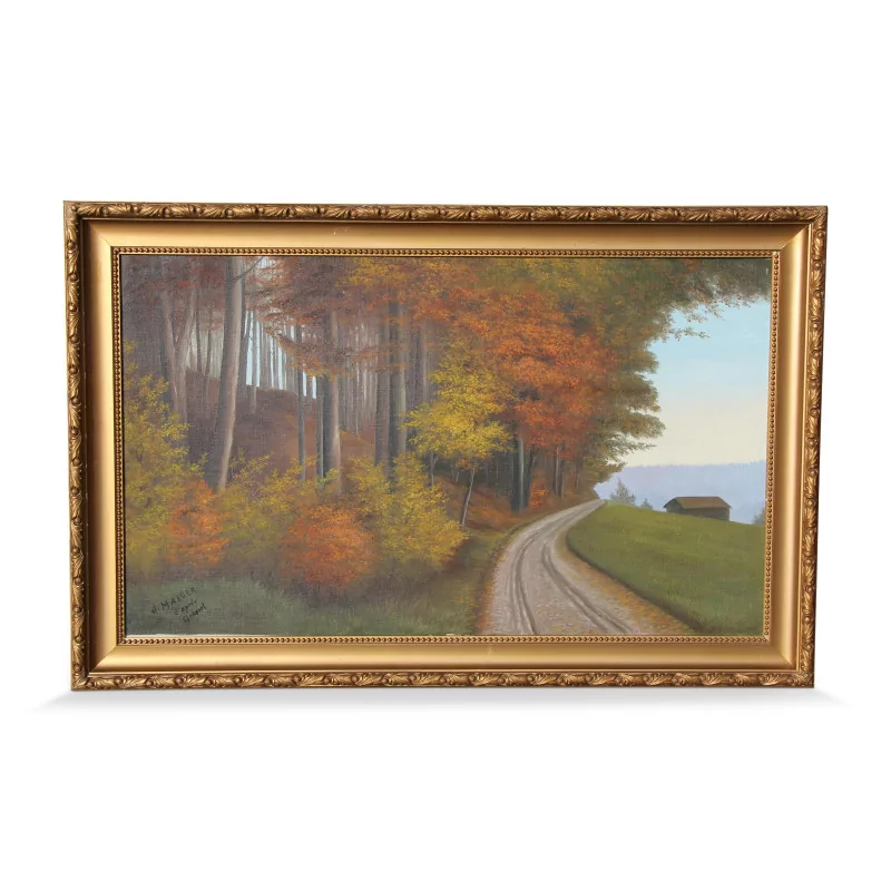 A work of J.Maeder. “Autumn Forest” - Moinat - Painting - Landscape