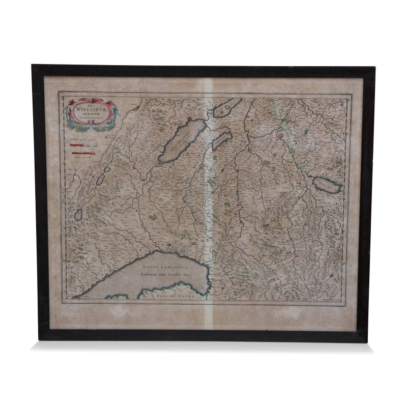 A work representing the map of Switzerland - Moinat - Painting - Miscellaneous