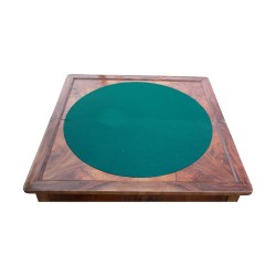 Charles X game table in walnut and turn base (France) towards …