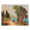 Tableau paysage “Corse” signé Charles COUSIN (1904-1972). - Moinat - Tableaux - Paysage