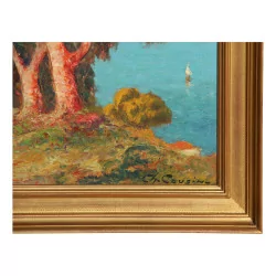 пейзажная картина «Корсика» подписана Шарлем КУЗЕНОМ (1904-1972).