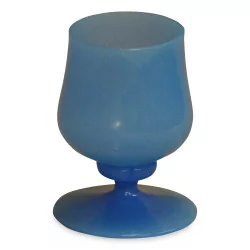 Blue opaline glass.