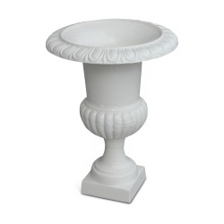 Large “MEDICIS” vase without cast iron base and painted white