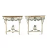 Pair of Louis XVI period consoles - Moinat - Consoles, Side tables, Sofa tables