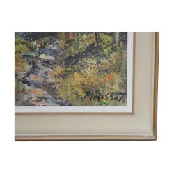 Tableau représentant Mayen et un chalet à la montagne signé …