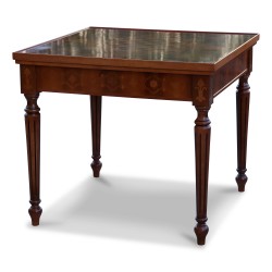 Large walnut games table
