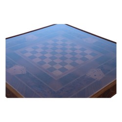Large walnut games table