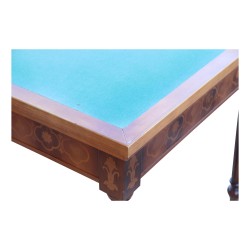 Large walnut games table