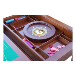 Large walnut games table