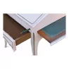 speed bump desk in cherry wood painted pink and gold … - Moinat - Desks : cylinder, leaf, Writing desks