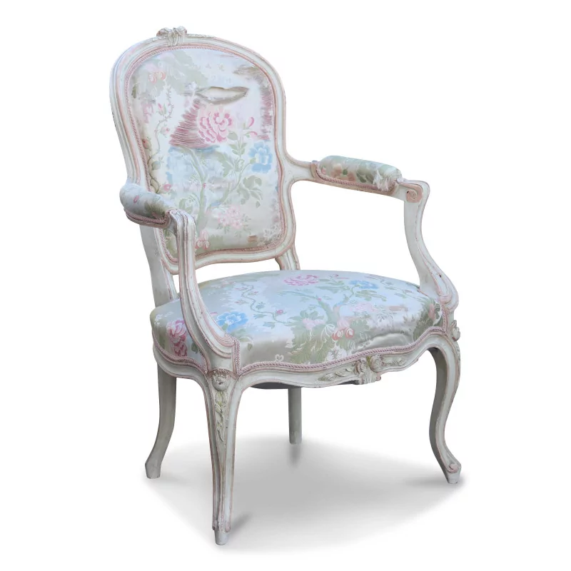 Cabriolet-Sessel Louis XV aus reich handgeschnitztem Holz … - Moinat - Armlehnstühle, Sesseln