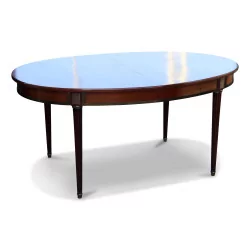 椭圆形路易十六桃花心木桌，带凹槽桌腿，型号……