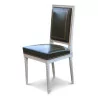 Набор из 6 стульев в стиле Людовика XVI, обтянутых тисненой зеленой кожей… - Moinat - Стулья