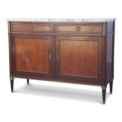 Louis XVI mahogany sideboard mounted on oak with marble top …
